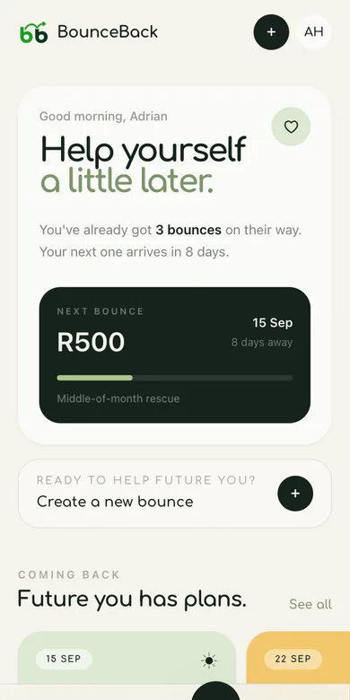 BounceBack mobile app
